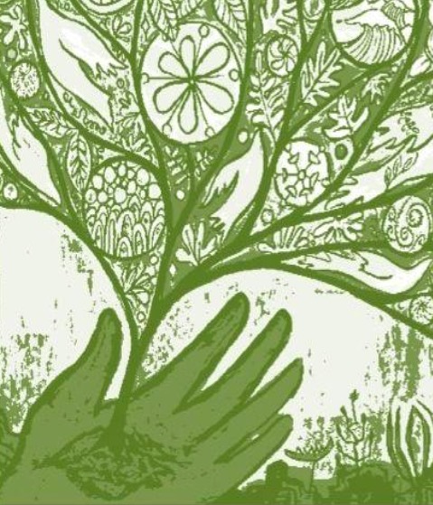 hand and flowers representing expressive change